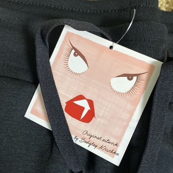 NEW Badgley Mischka black French terry soft jogger pants L - Picture 5 of 7